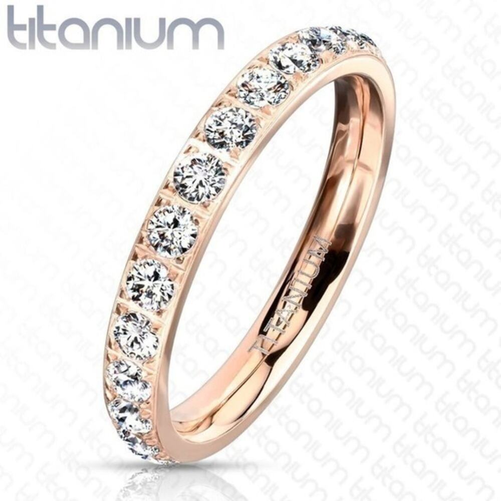 New tituiam CZ rose gold band‎ size 4.5